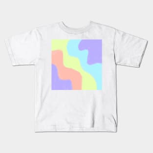 Pink Purple blue watercolor abstract art Kids T-Shirt